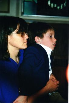 mother and child at First Communion